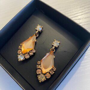 Peach copper tone stud earrings